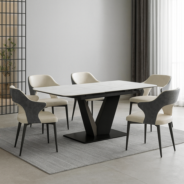 Robato Extendable Dining Table (White Gloss)
