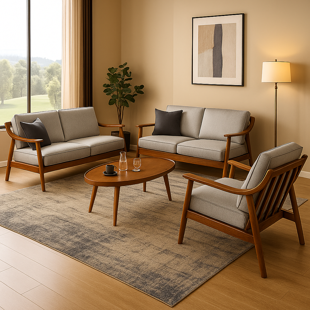 Kaelum Wooden Sofa