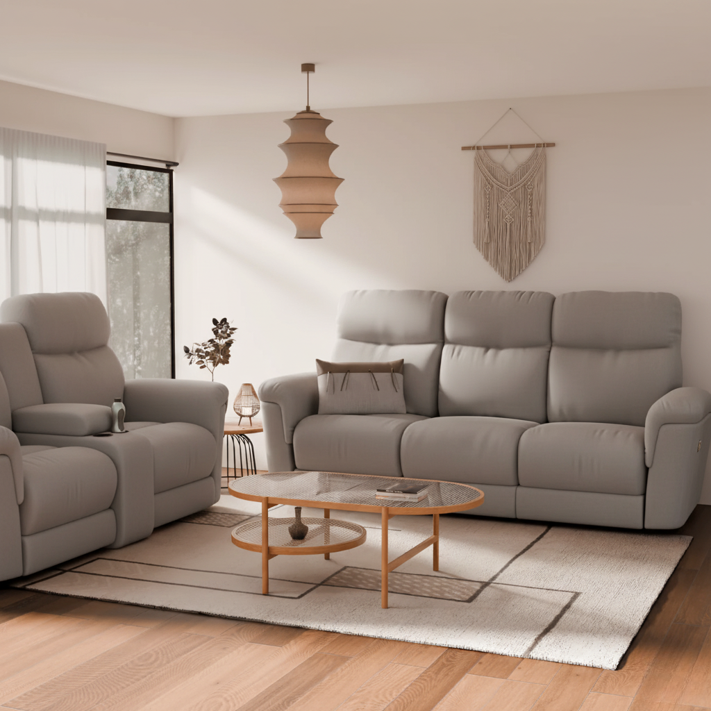 Kayle Fabric Recliner Sofa (Pet Friendly & Water Repellent)
