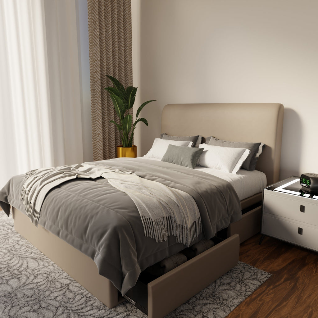 Vintaro Faux Leather Drawer Bed Frame (Pet Friendly) by Somnuz