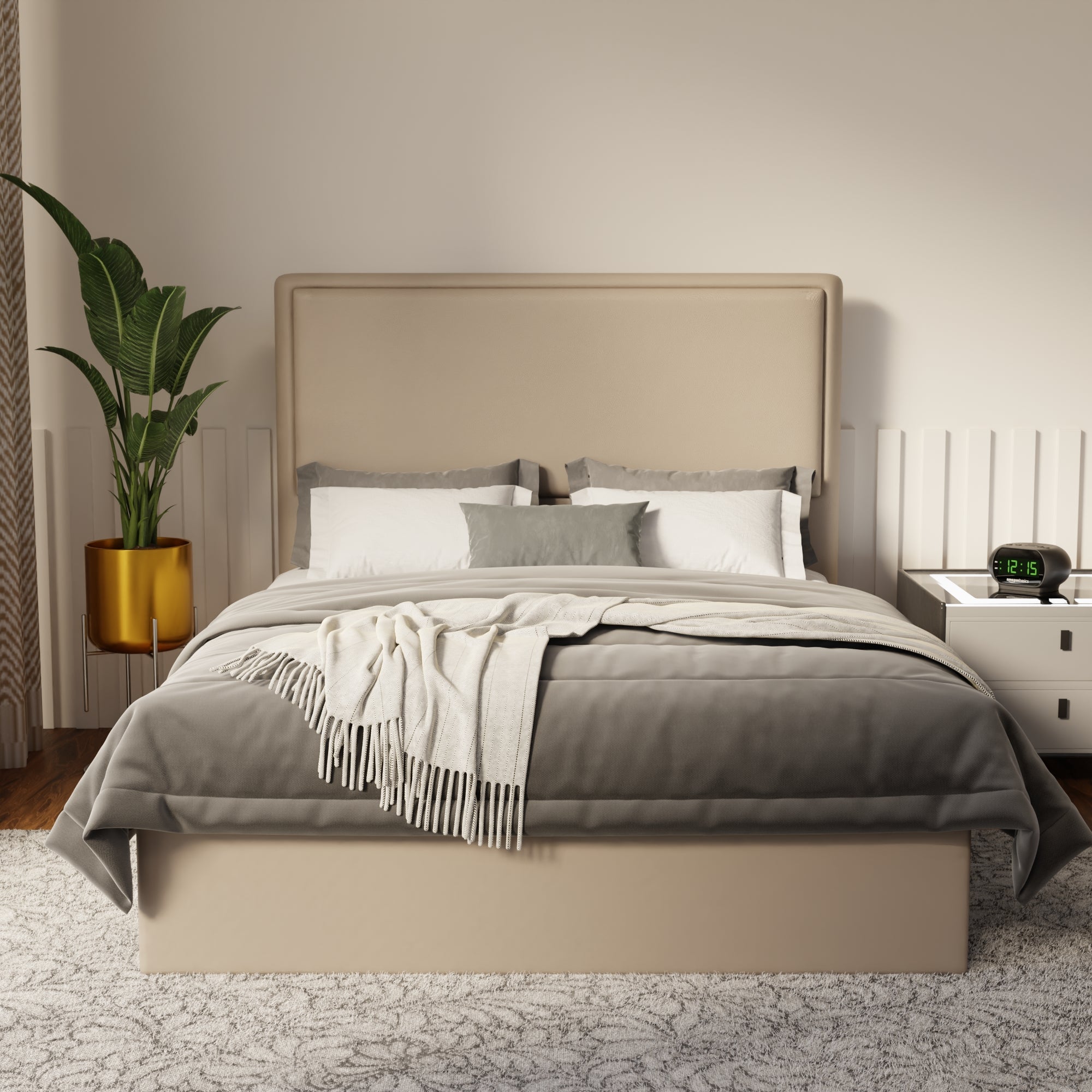 Shiro Faux Leather Drawer Bed Frame (Pet Friendly) by Somnuz