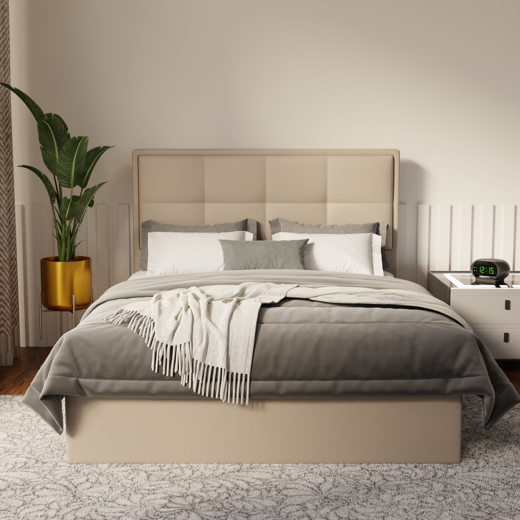 Solvane Faux Leather Drawer Bed Frame (Pet Friendly) by Somnuz