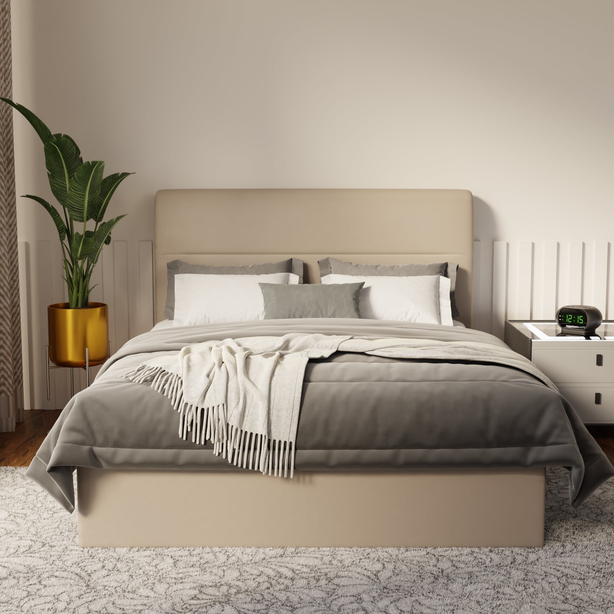Lysara Faux Leather Drawer Bed Frame (Pet Friendly) by Somnuz