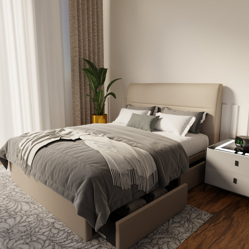 Lysara Faux Leather Drawer Bed Frame (Pet Friendly) by Somnuz