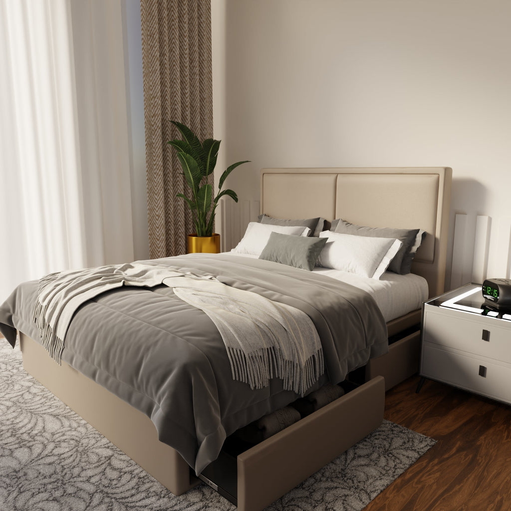 Bravelle Faux Leather Drawer Bed Frame (Pet Friendly) by Somnuz