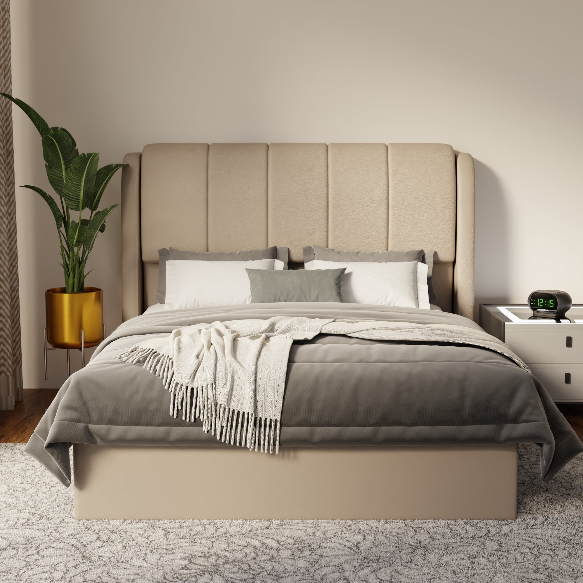 Brinley Faux Leather Drawer Bed Frame (Pet Friendly) by Somnuz