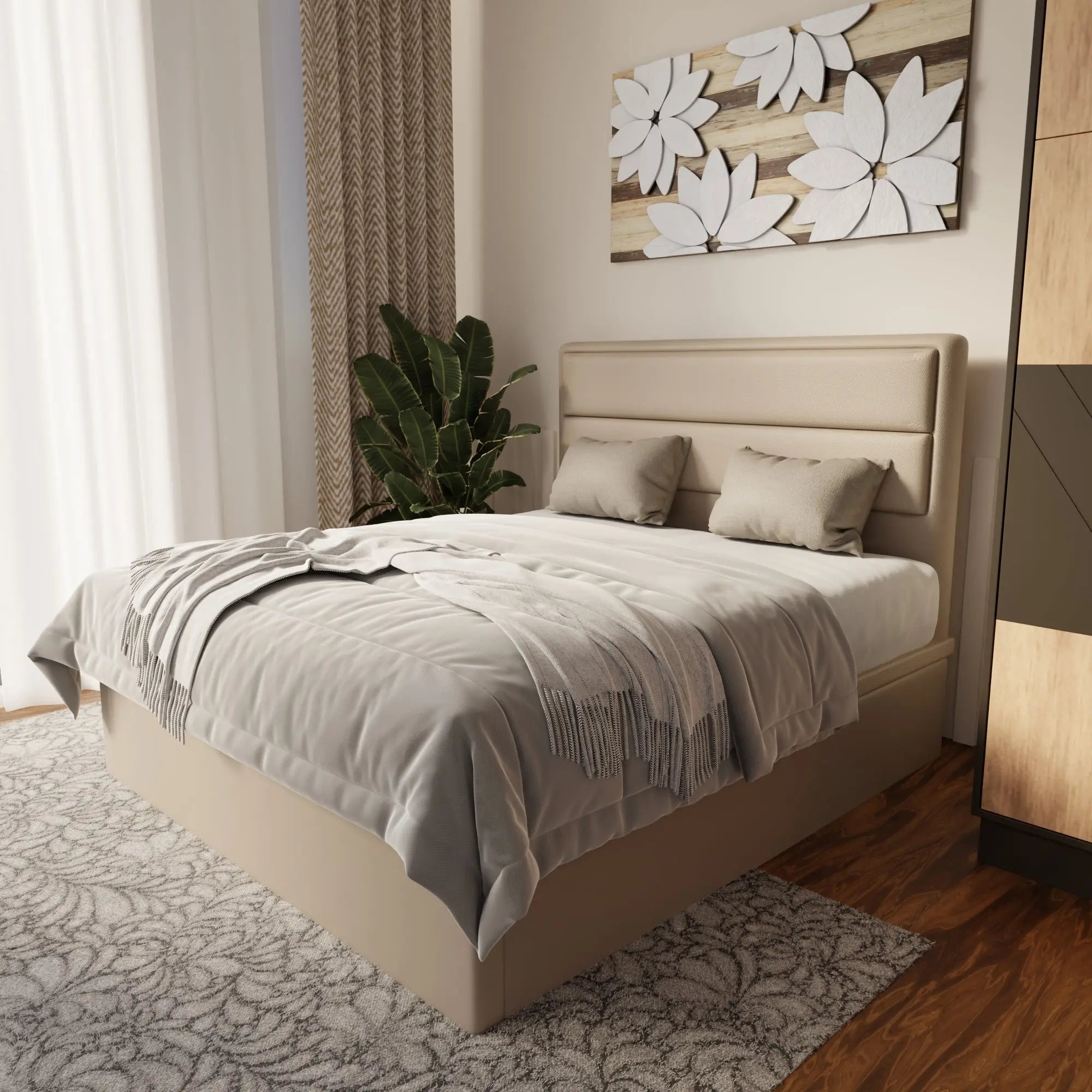 Zorvain Faux Leather Storage Bed Frame (Pet Friendly) by Somnuz