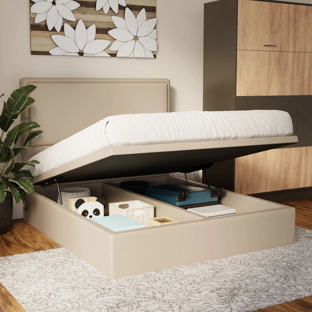 Shiro Faux Leather Storage Bed Frame (Pet Friendly) by Somnuz