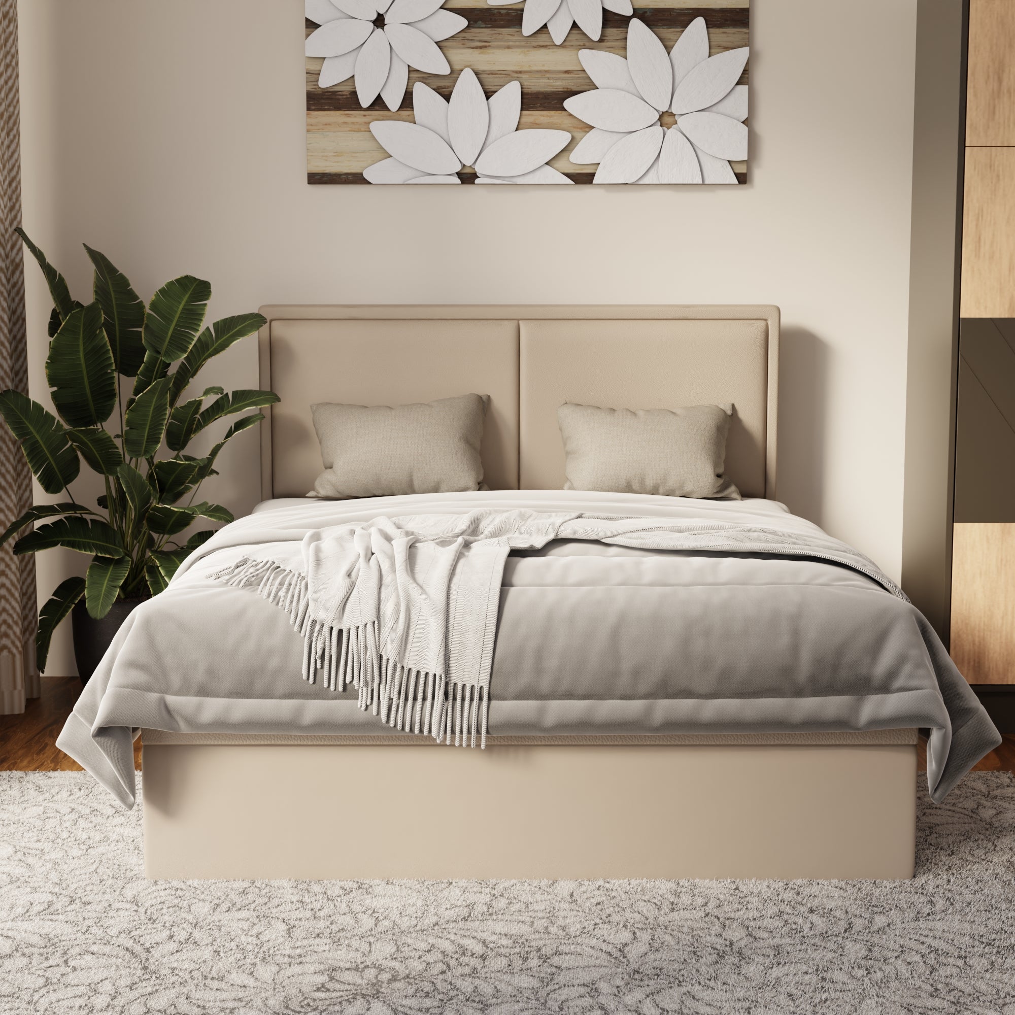 Bravelle Faux Leather Storage Bed Frame (Pet Friendly) by Somnuz