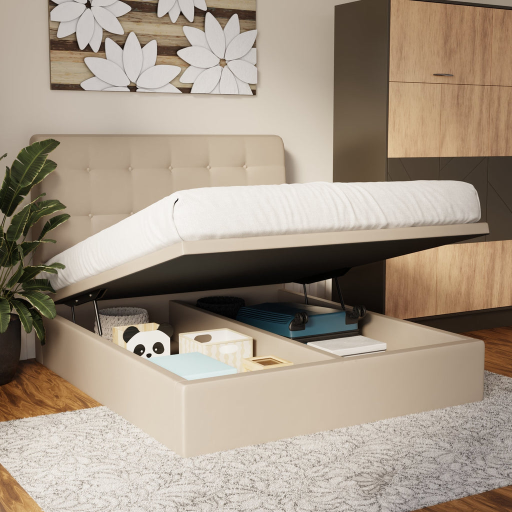 Endora Faux Leather Storage Bed Frame (Pet Friendly) by Somnuz