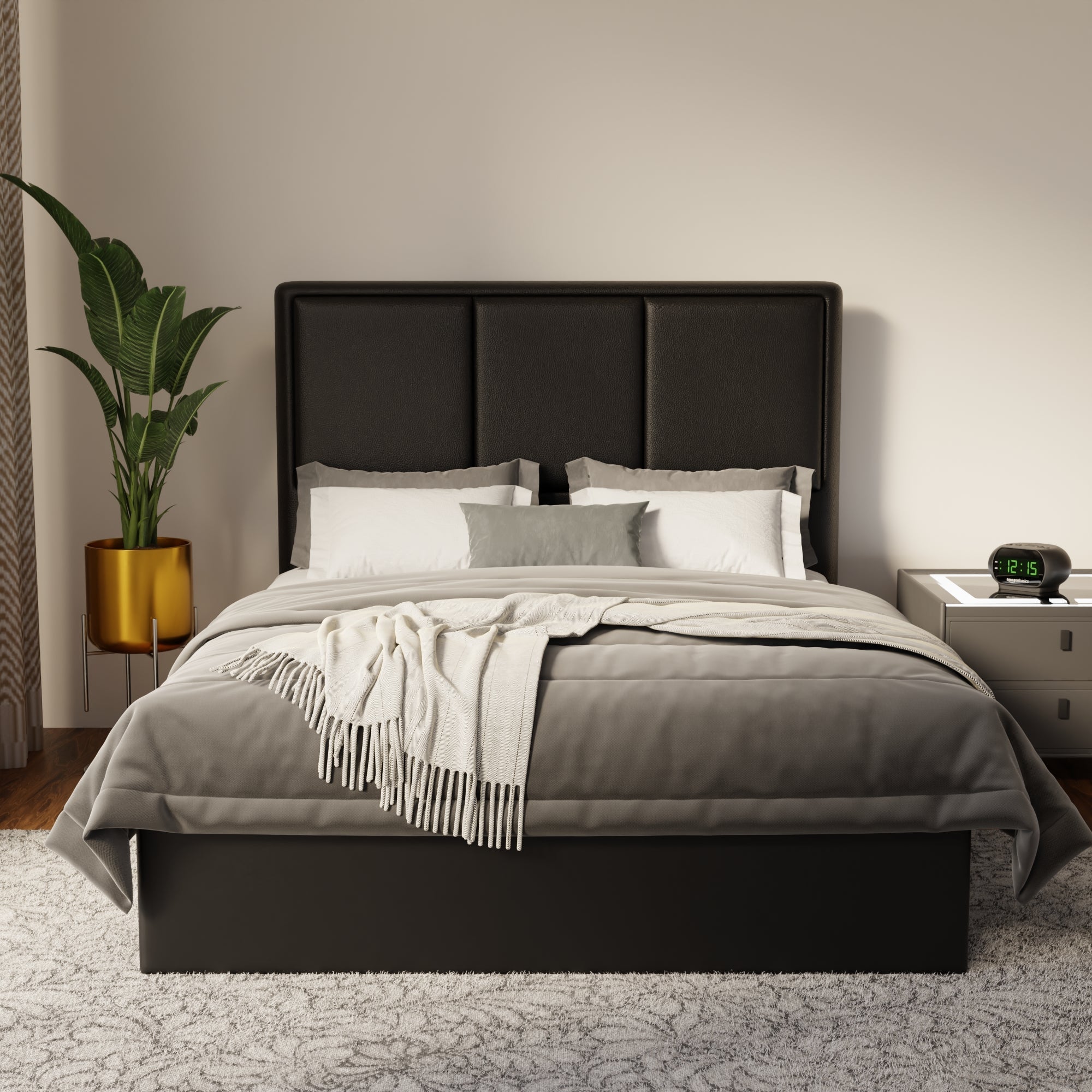 Velmira Faux Leather Drawer Bed Frame (Pet Friendly) by Somnuz