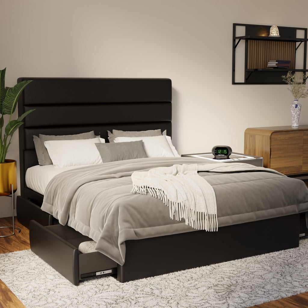 Corlune Faux Leather Drawer Bed Frame (Pet Friendly) by Somnuz