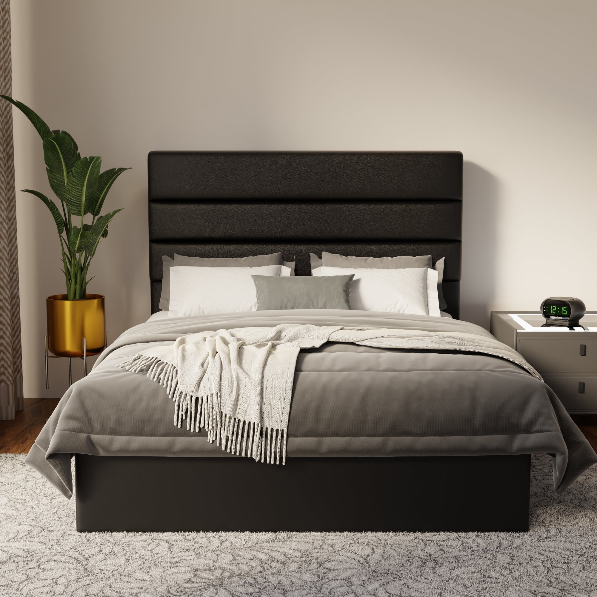 Corlune Faux Leather Drawer Bed Frame (Pet Friendly) by Somnuz