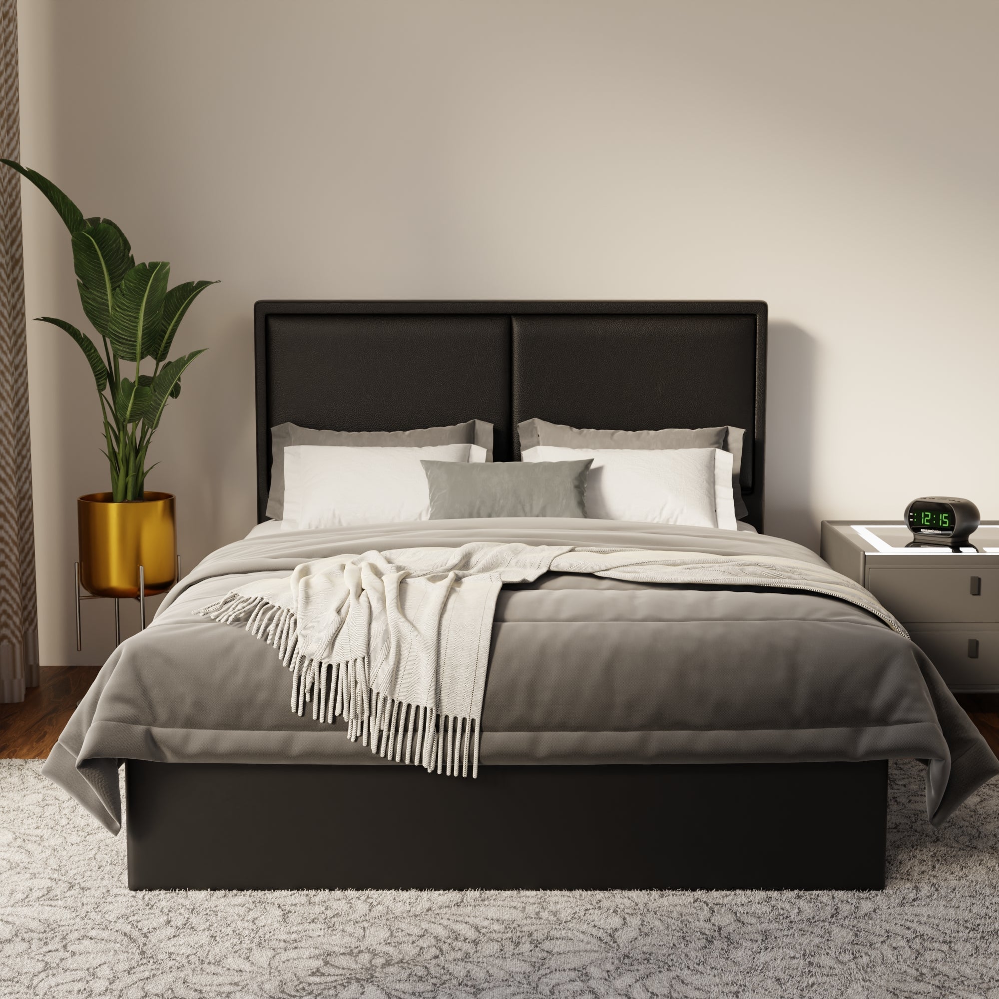 Bravelle Faux Leather Drawer Bed Frame (Pet Friendly) by Somnuz