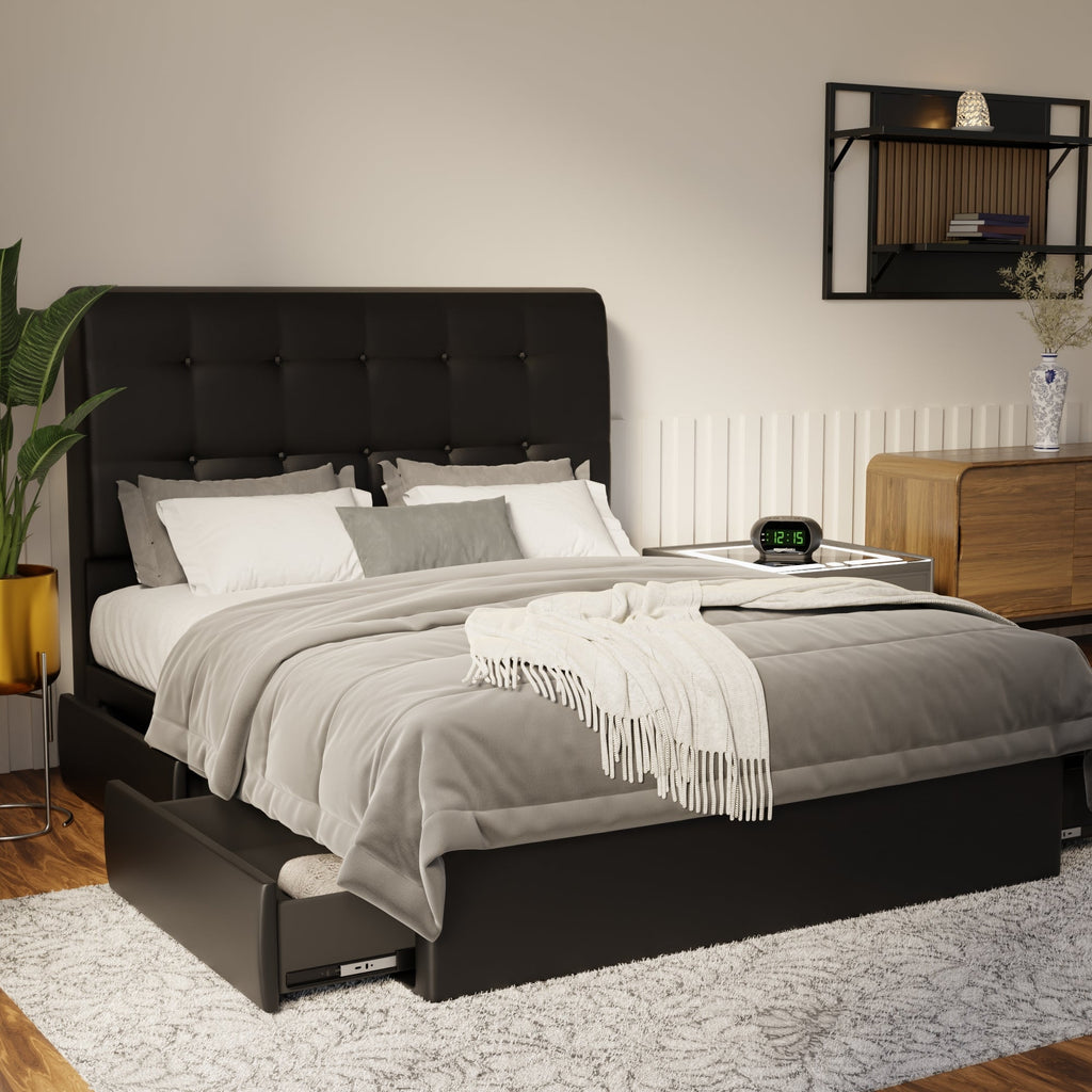 Endora Faux Leather Drawer Bed Frame (Pet Friendly) by Somnuz