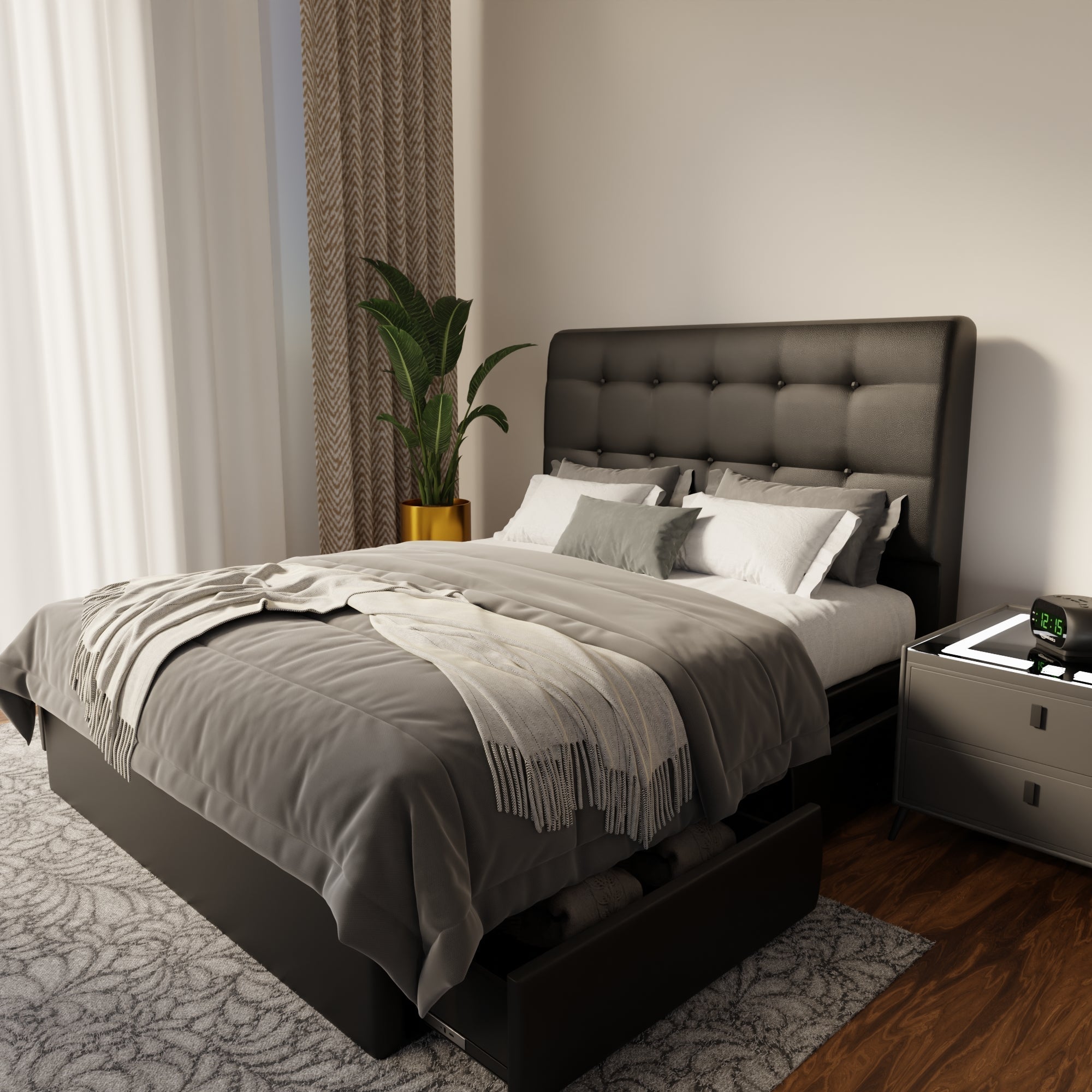 Endora Faux Leather Drawer Bed Frame (Pet Friendly) by Somnuz