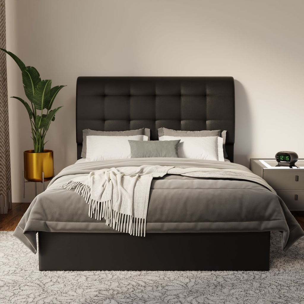 Haldor Faux Leather Drawer Bed Frame (Pet Friendly) by Somnuz