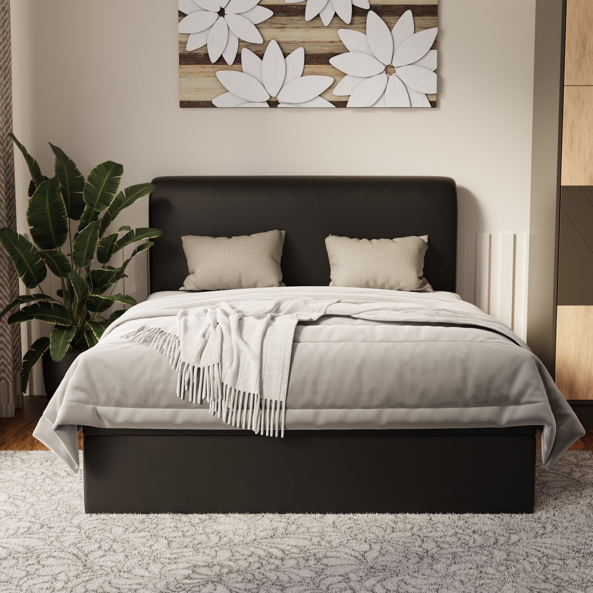 Vintaro Faux Leather Storage Bed Frame (Pet Friendly) by Somnuz