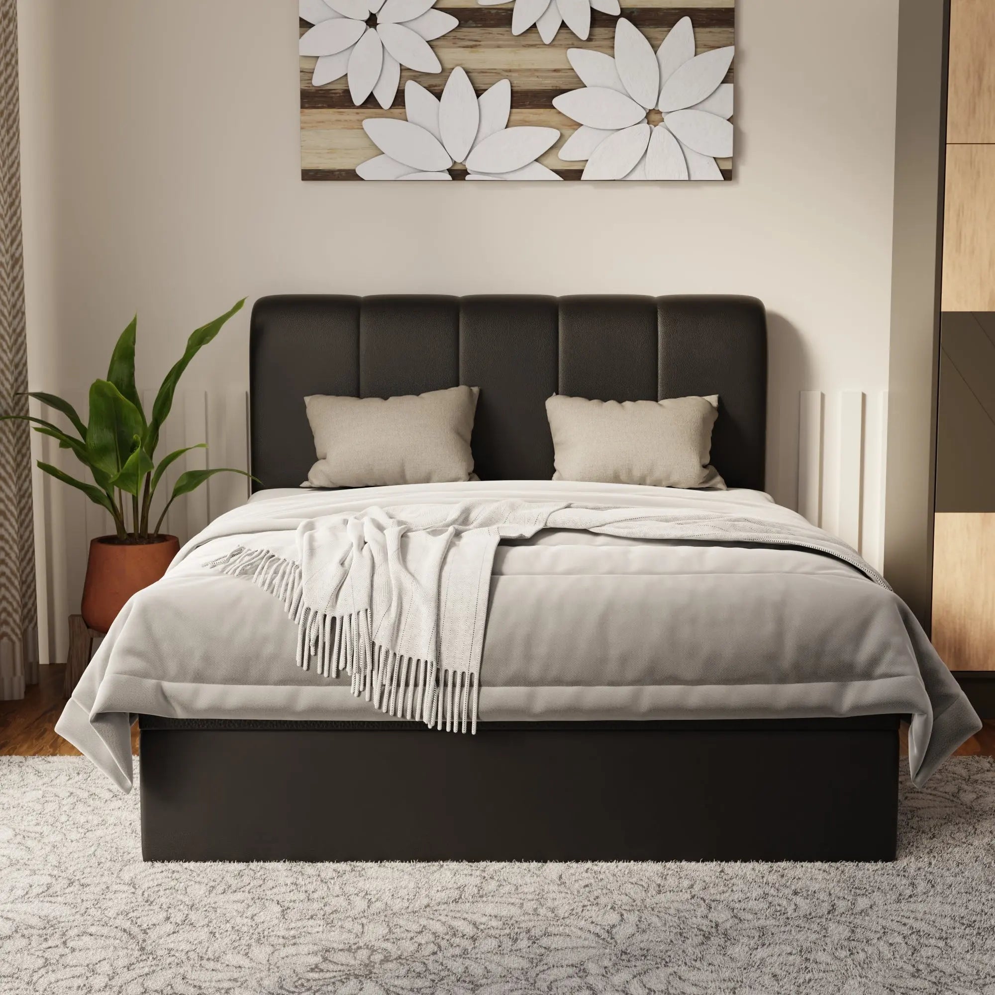 Caldrin Faux Leather Storage Bed Frame (Pet Friendly) by Somnuz