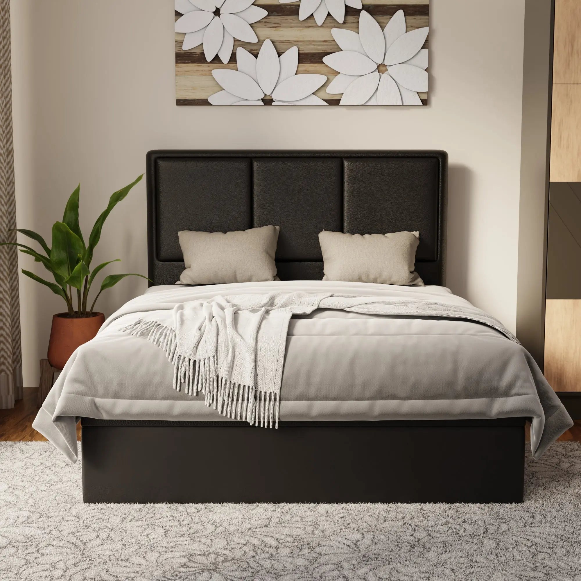 Velmira Faux Leather Storage Bed Frame (Pet Friendly) by Somnuz