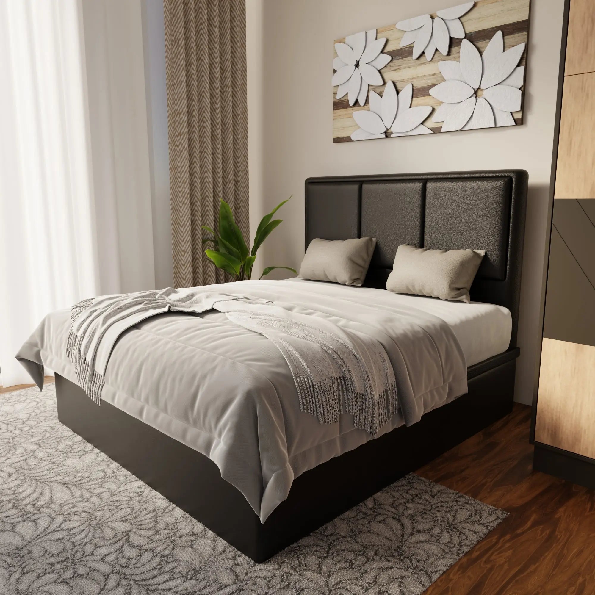 Velmira Faux Leather Storage Bed Frame (Pet Friendly) by Somnuz