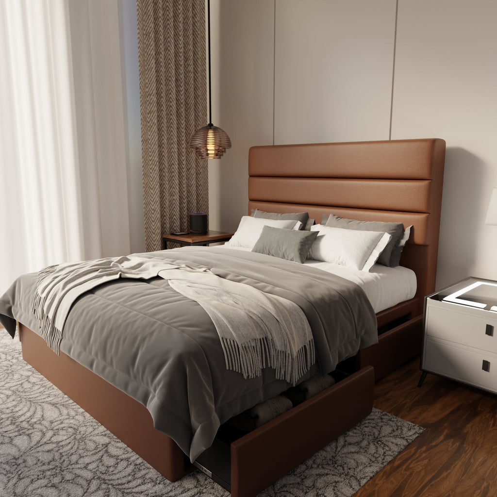 Corlune Faux Leather Drawer Bed Frame (Pet Friendly) by Somnuz