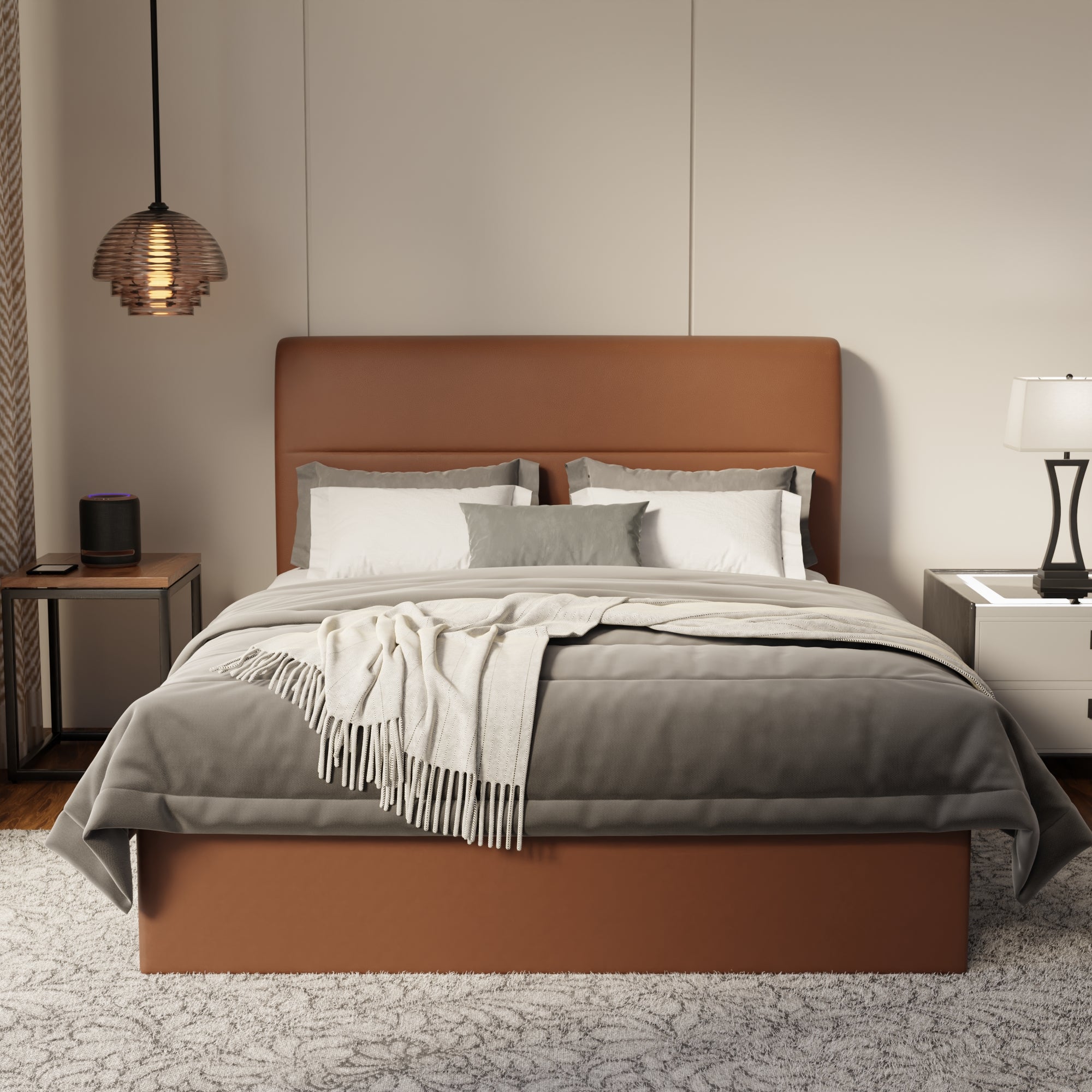 Lysara Faux Leather Drawer Bed Frame (Pet Friendly) by Somnuz