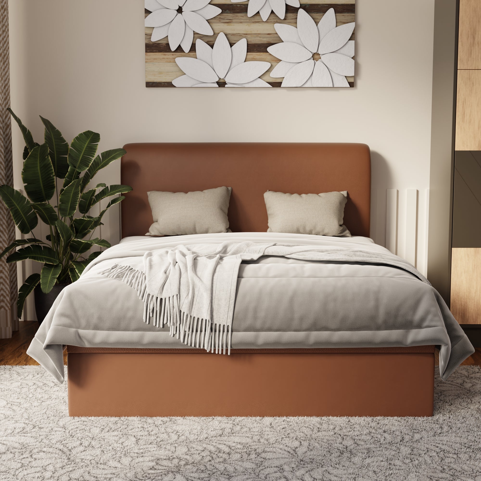 Vintaro Faux Leather Storage Bed Frame (Pet Friendly) by Somnuz
