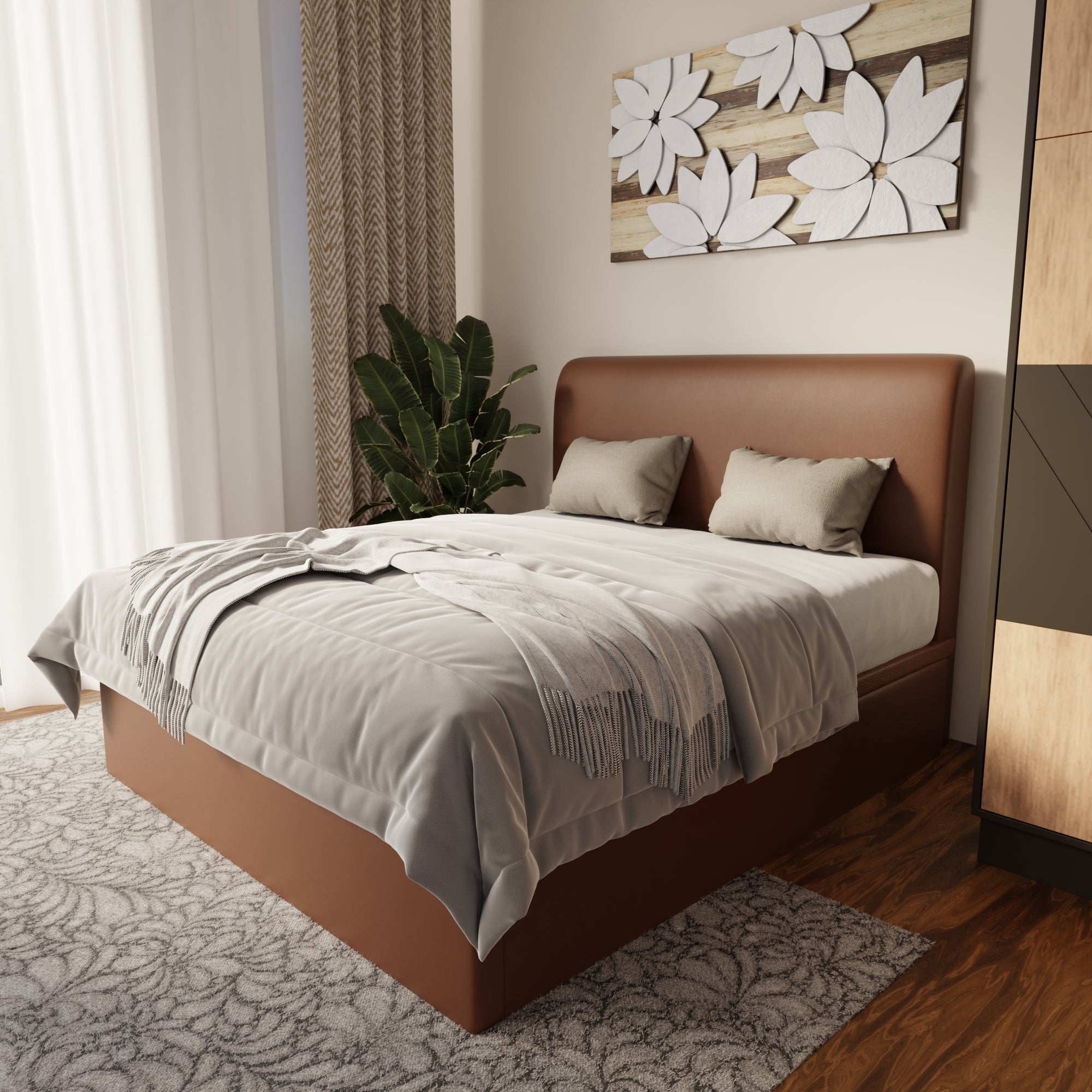 Vintaro Faux Leather Storage Bed Frame (Pet Friendly) by Somnuz