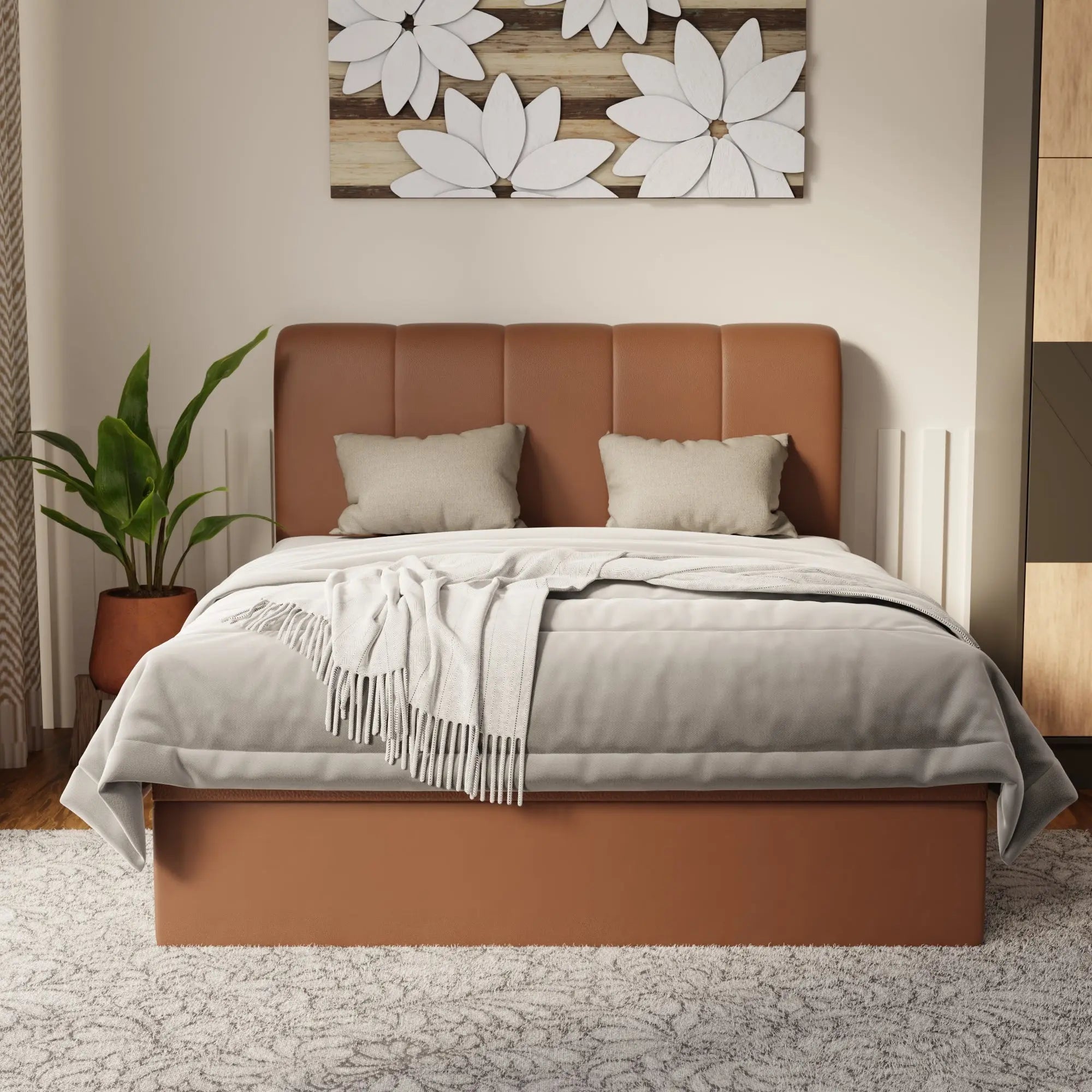 Caldrin Faux Leather Storage Bed Frame (Pet Friendly) by Somnuz