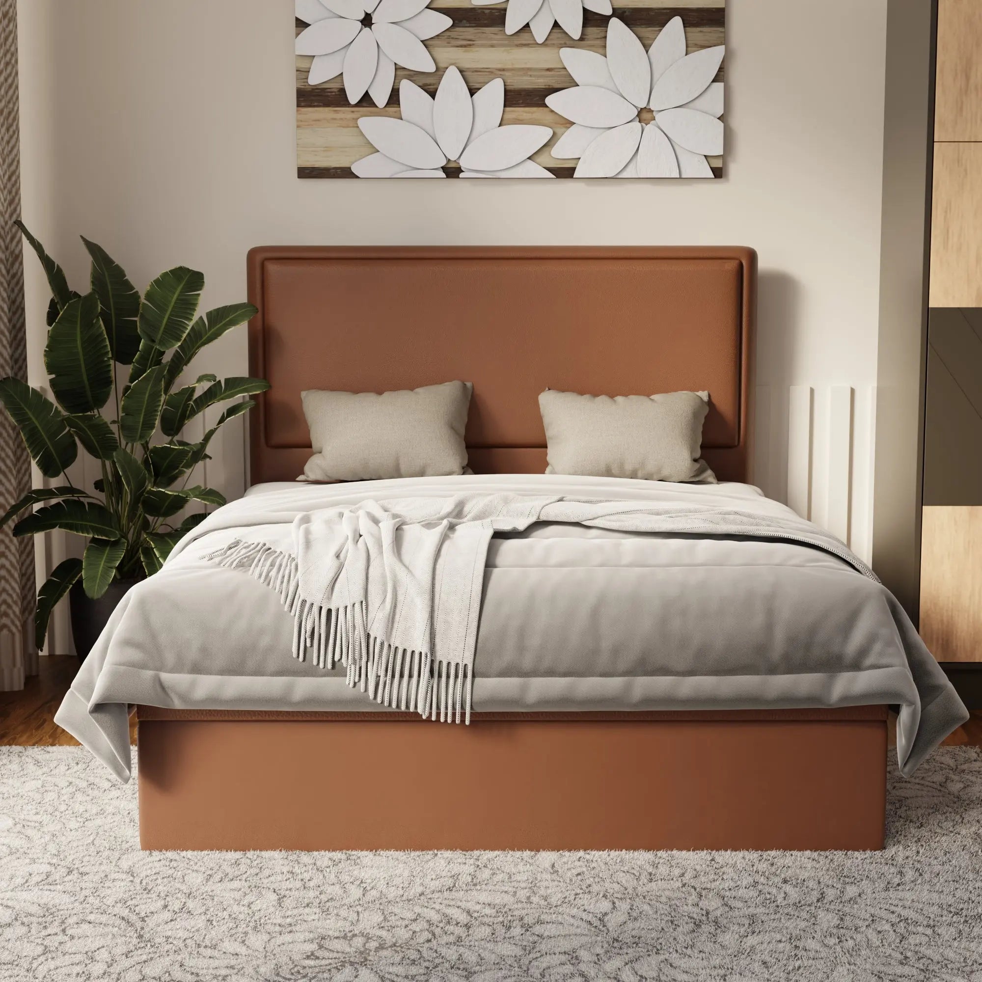 Shiro Faux Leather Storage Bed Frame (Pet Friendly) by Somnuz