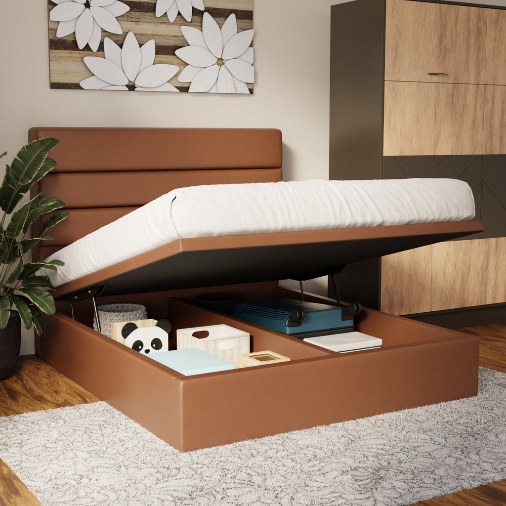 Corlune Faux Leather Storage Bed Frame (Pet Friendly) by Somnuz