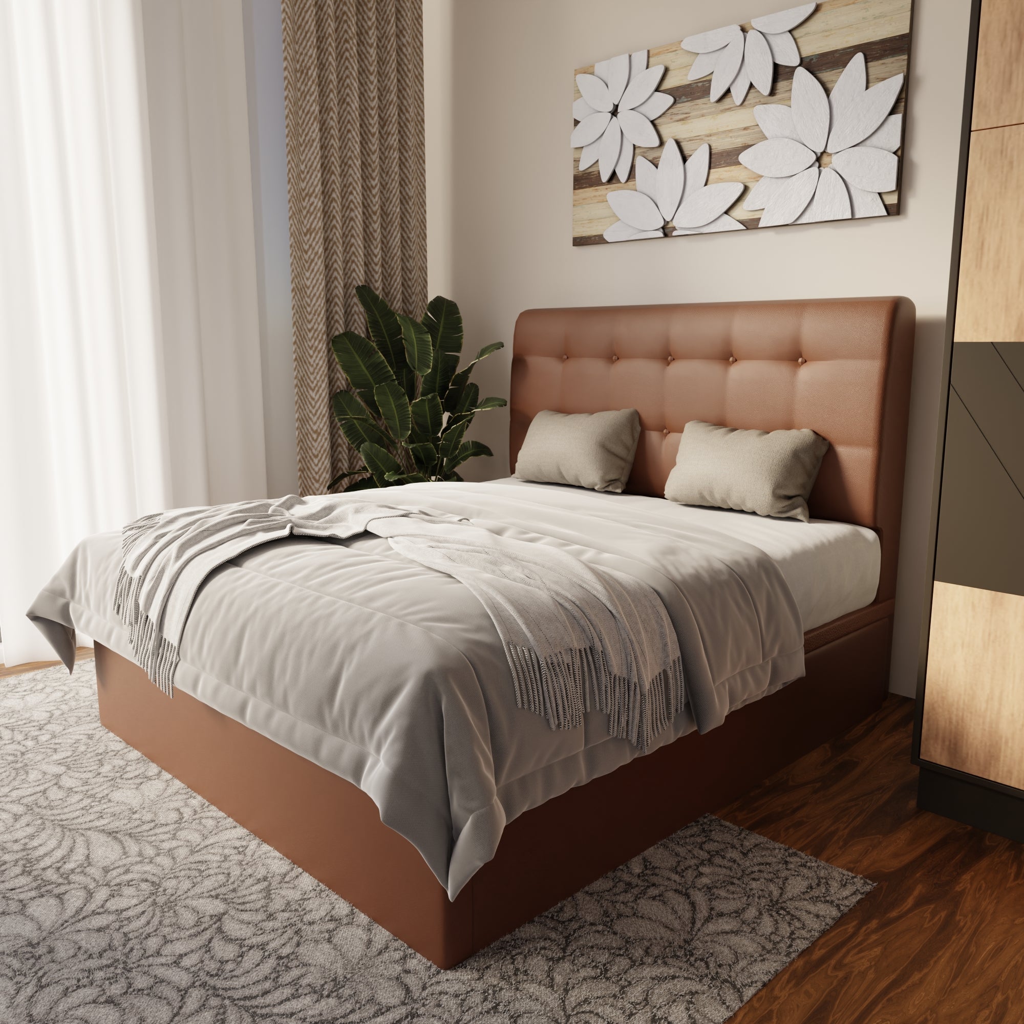 Endora Faux Leather Storage Bed Frame (Pet Friendly) by Somnuz