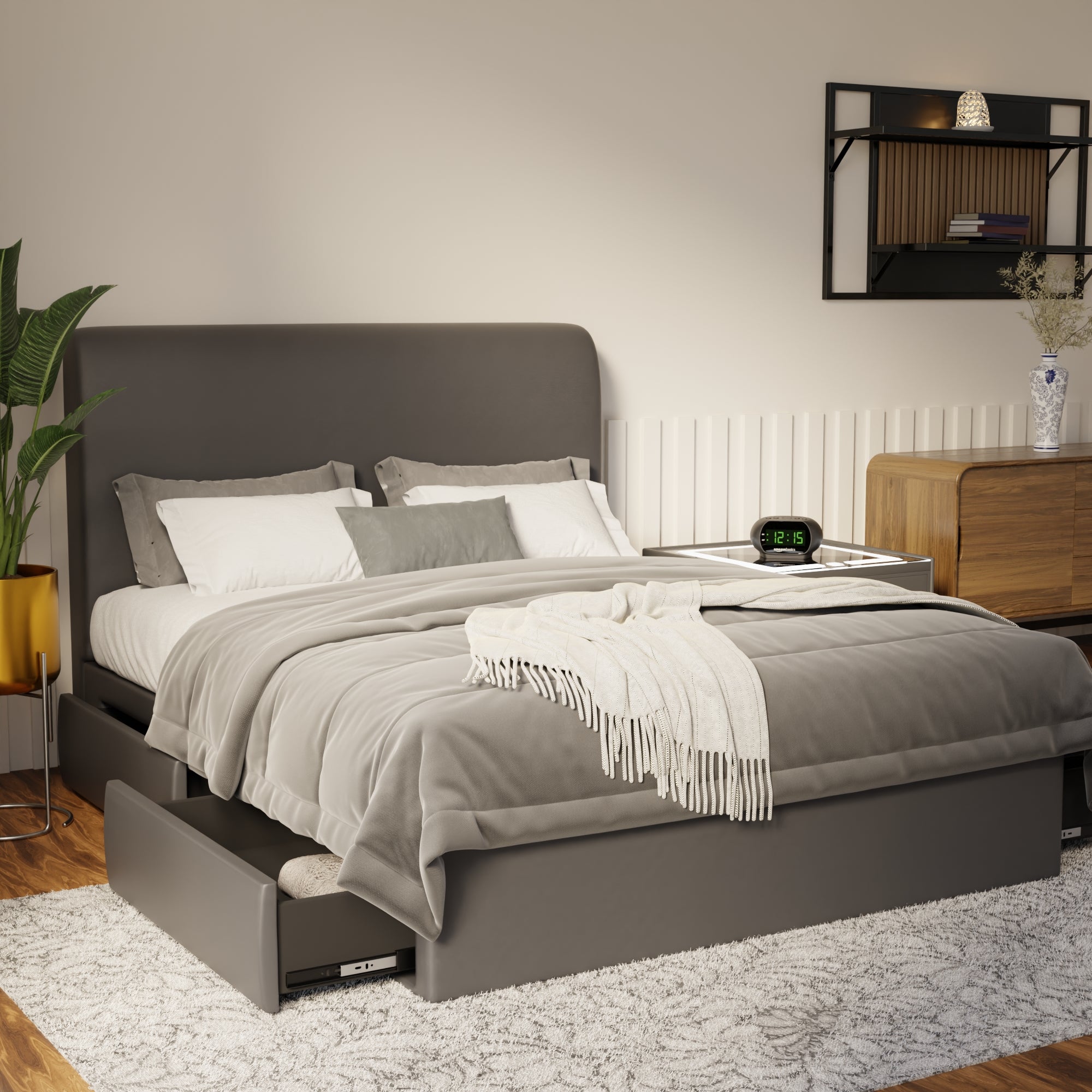 Vintaro Faux Leather Drawer Bed Frame (Pet Friendly) by Somnuz