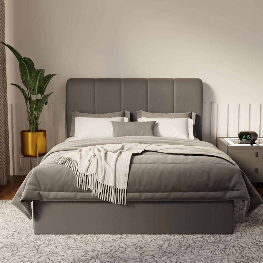 Caldrin Faux Leather Drawer Bed Frame (Pet Friendly) by Somnuz