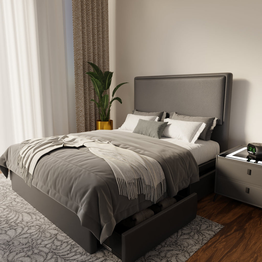 Shiro Faux Leather Drawer Bed Frame (Pet Friendly) by Somnuz