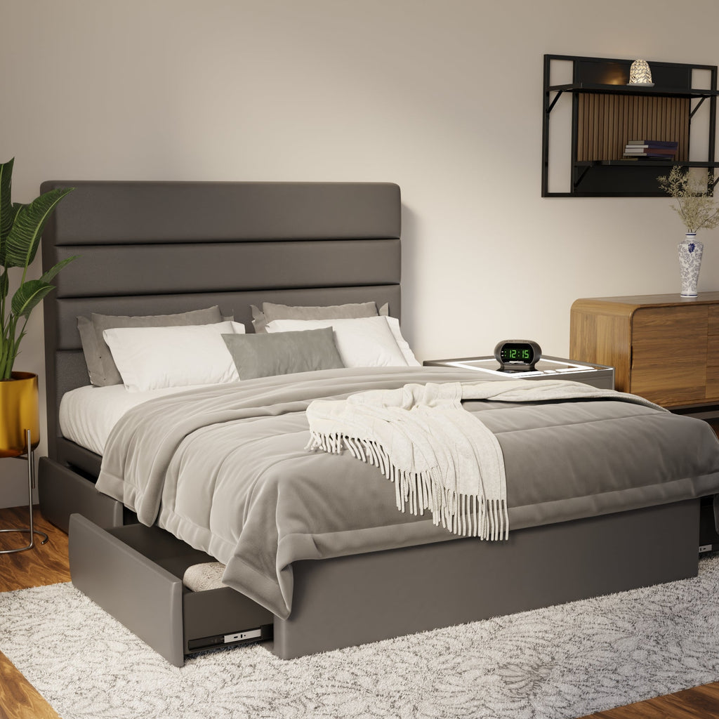 Corlune Faux Leather Drawer Bed Frame (Pet Friendly) by Somnuz