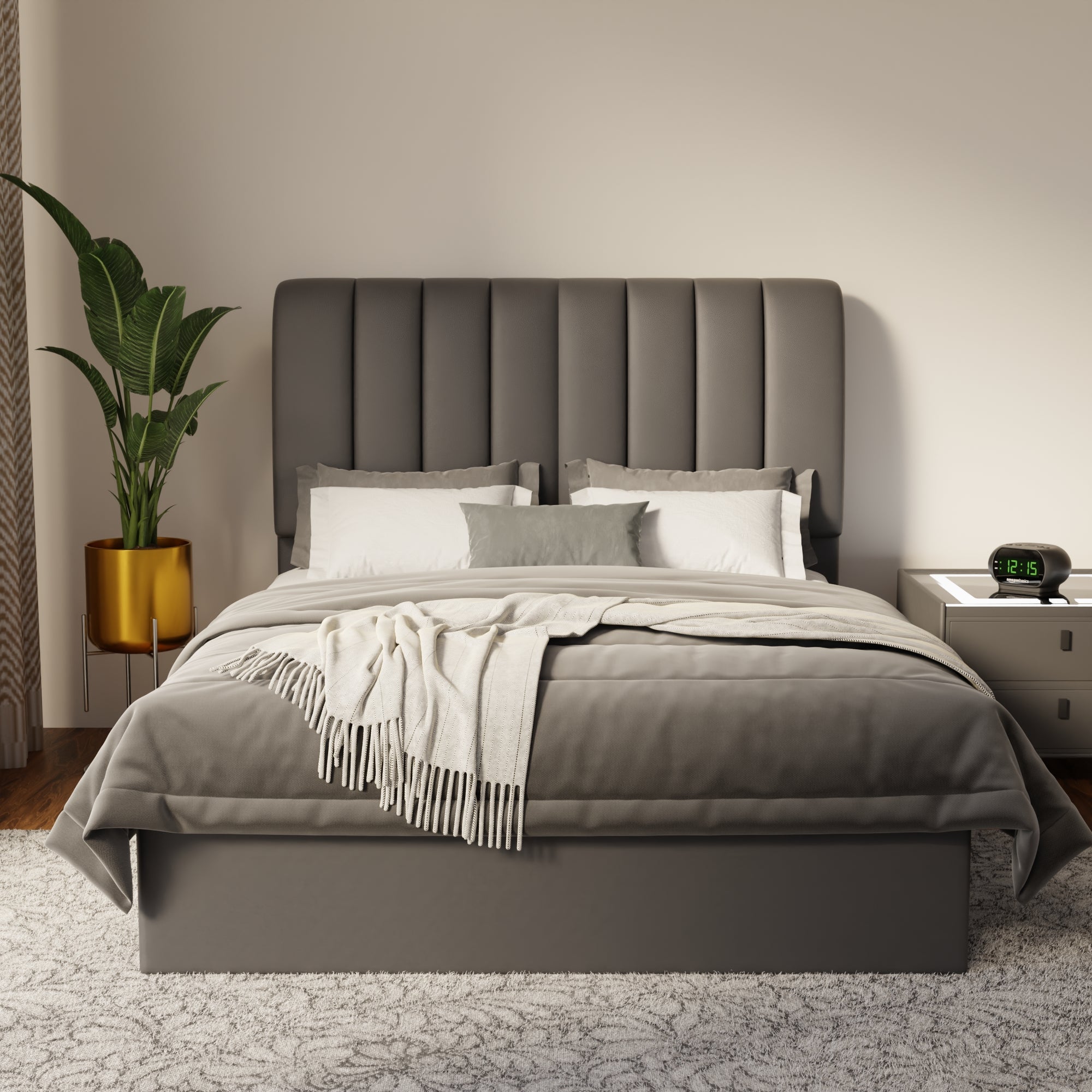 Trevino Faux Leather Drawer Bed Frame (Pet Friendly) by Somnuz