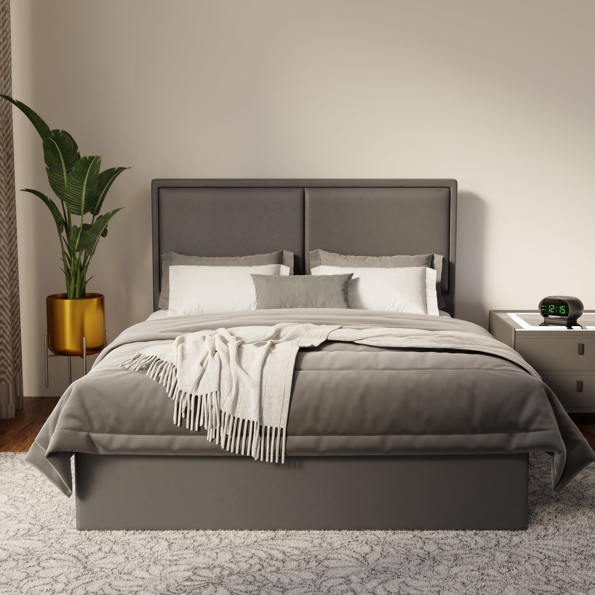 Bravelle Faux Leather Drawer Bed Frame (Pet Friendly) by Somnuz