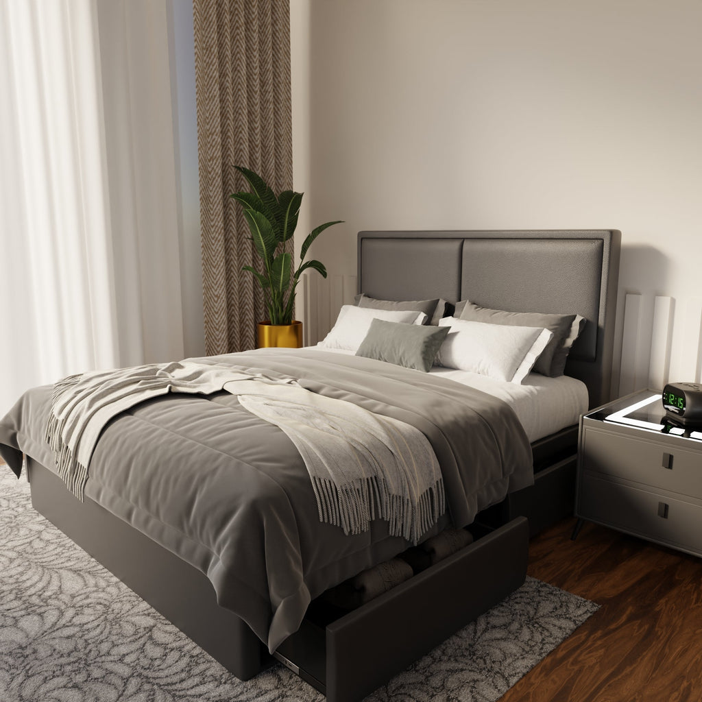 Bravelle Faux Leather Drawer Bed Frame (Pet Friendly) by Somnuz