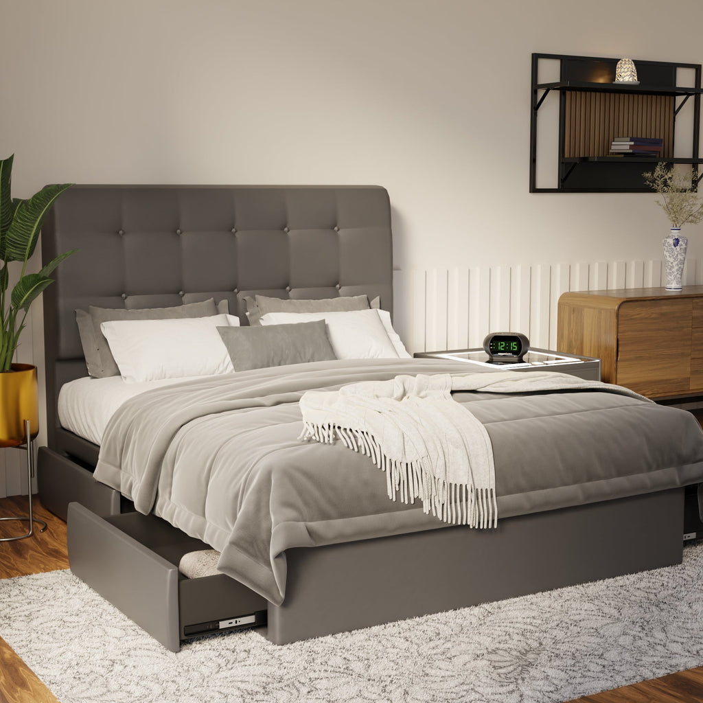 Endora Faux Leather Drawer Bed Frame (Pet Friendly) by Somnuz