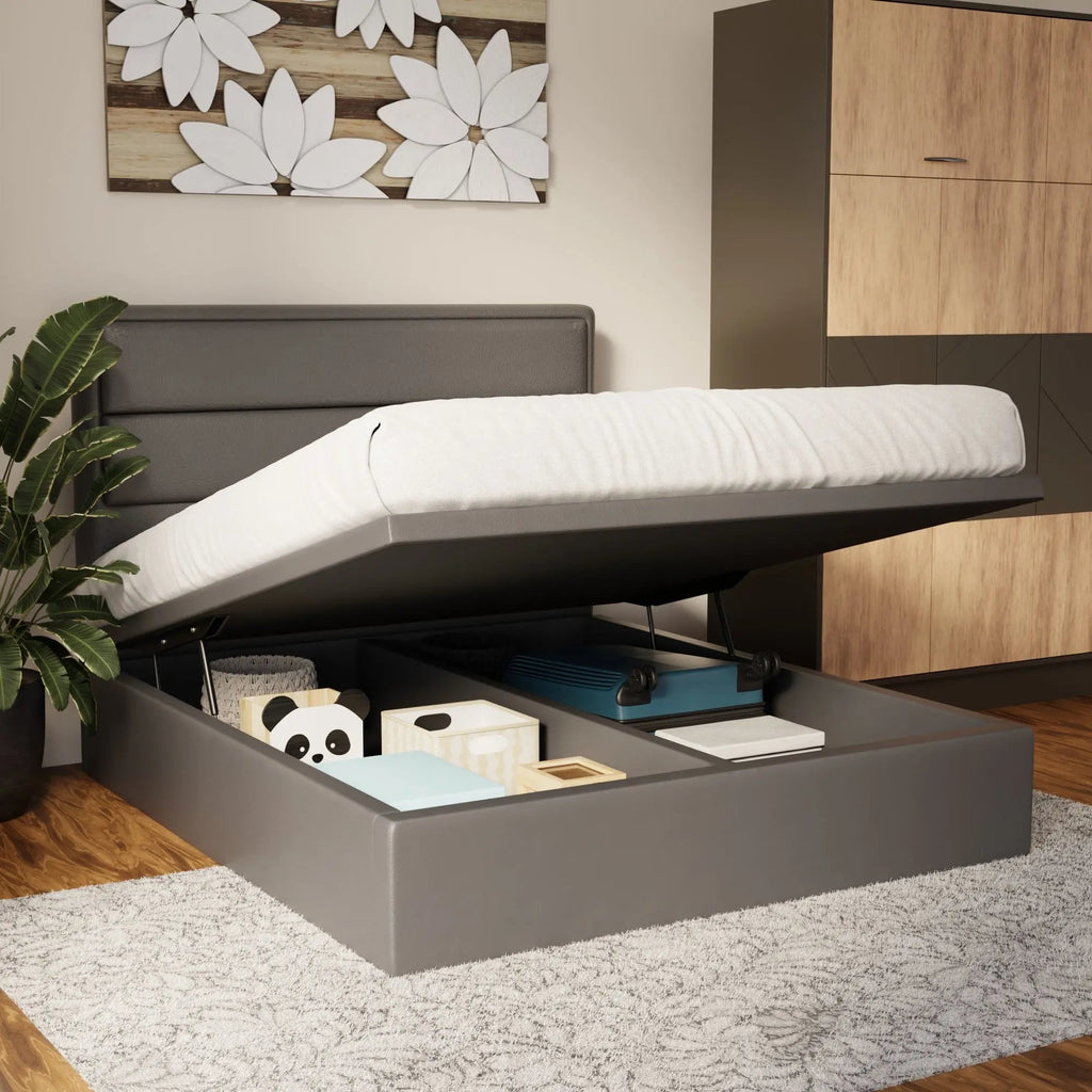 Zorvain Faux Leather Storage Bed Frame (Pet Friendly) by Somnuz