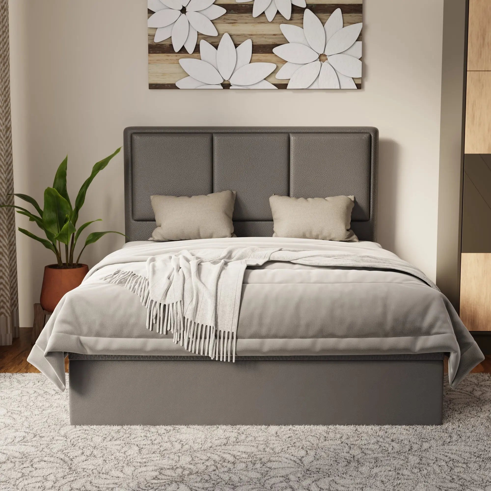 Velmira Faux Leather Storage Bed Frame (Pet Friendly) by Somnuz