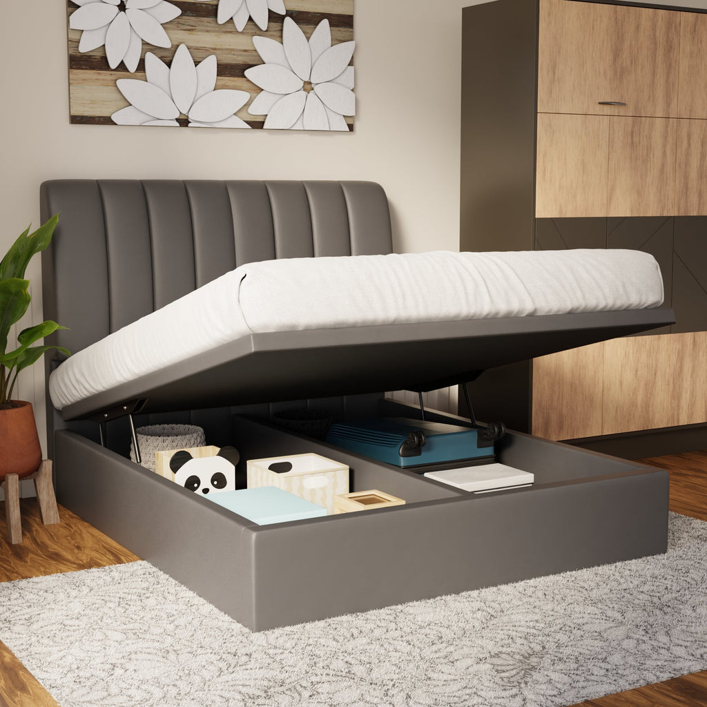 Trevino Faux Leather Storage Bed Frame (Pet Friendly) by Somnuz