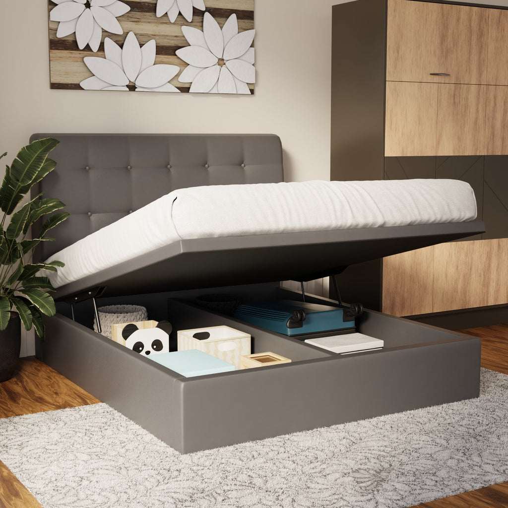 Endora Faux Leather Storage Bed Frame (Pet Friendly) by Somnuz