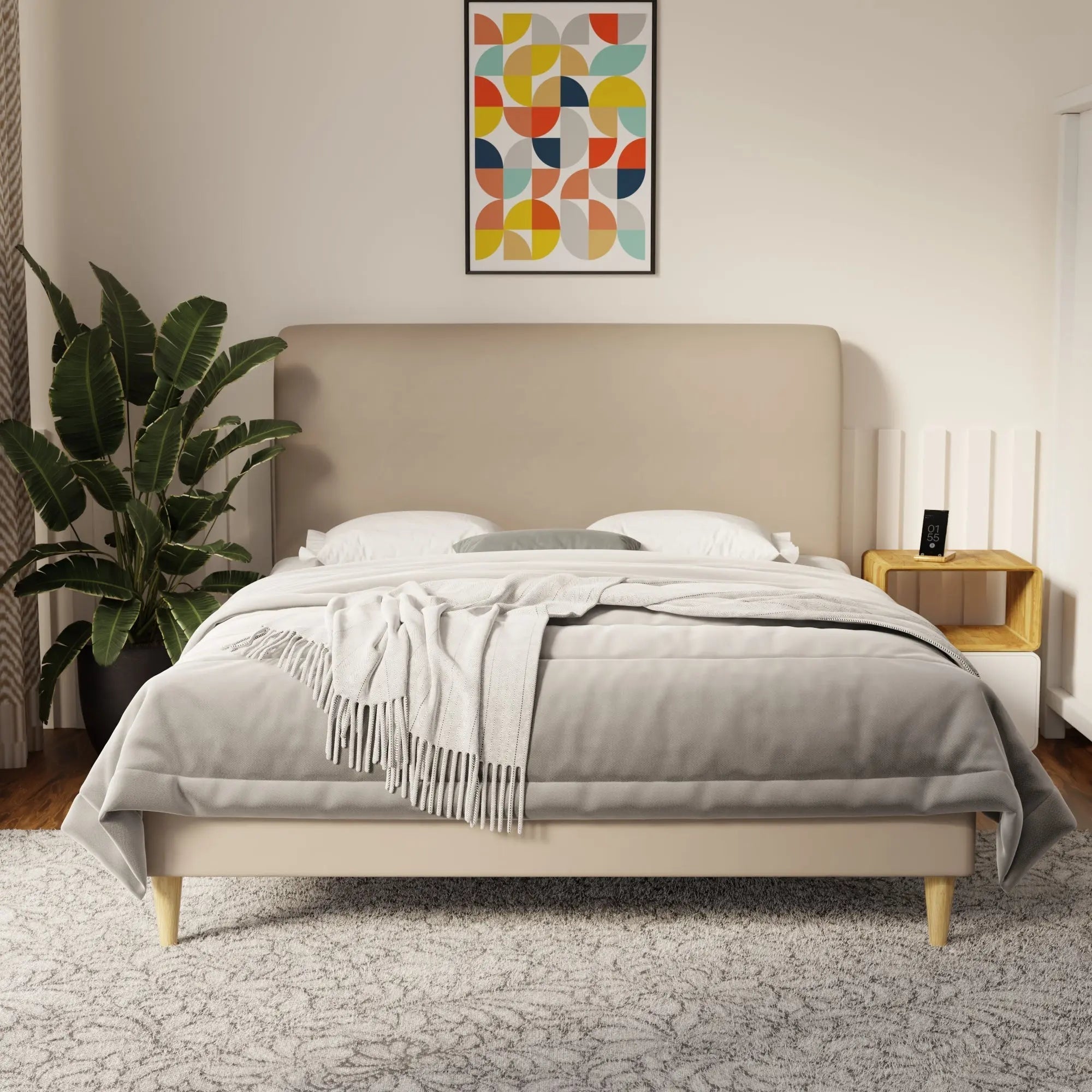 Vintaro Faux Leather Bed Frame (Pet Friendly) by Somnuz
