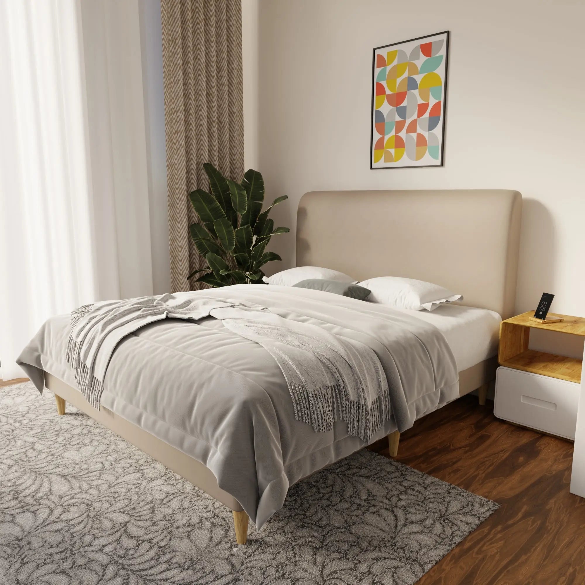 Vintaro Faux Leather Bed Frame (Pet Friendly) by Somnuz