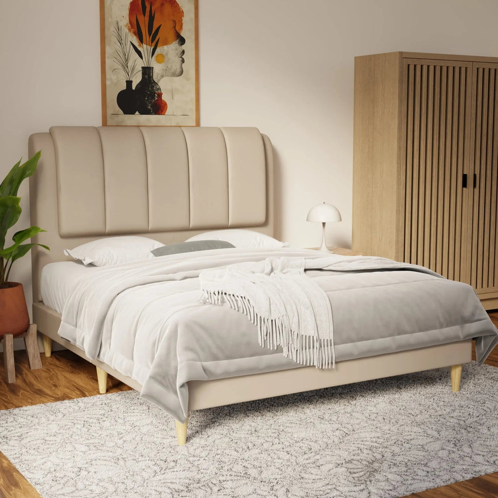 Asteron Faux Leather Bed Frame (Pet Friendly) by Somnuz