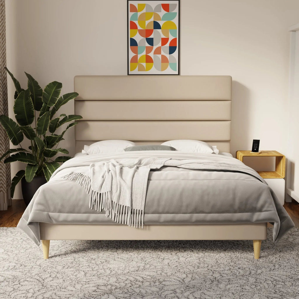 Corlune Faux Leather Bed Frame (Pet Friendly) by Somnuz