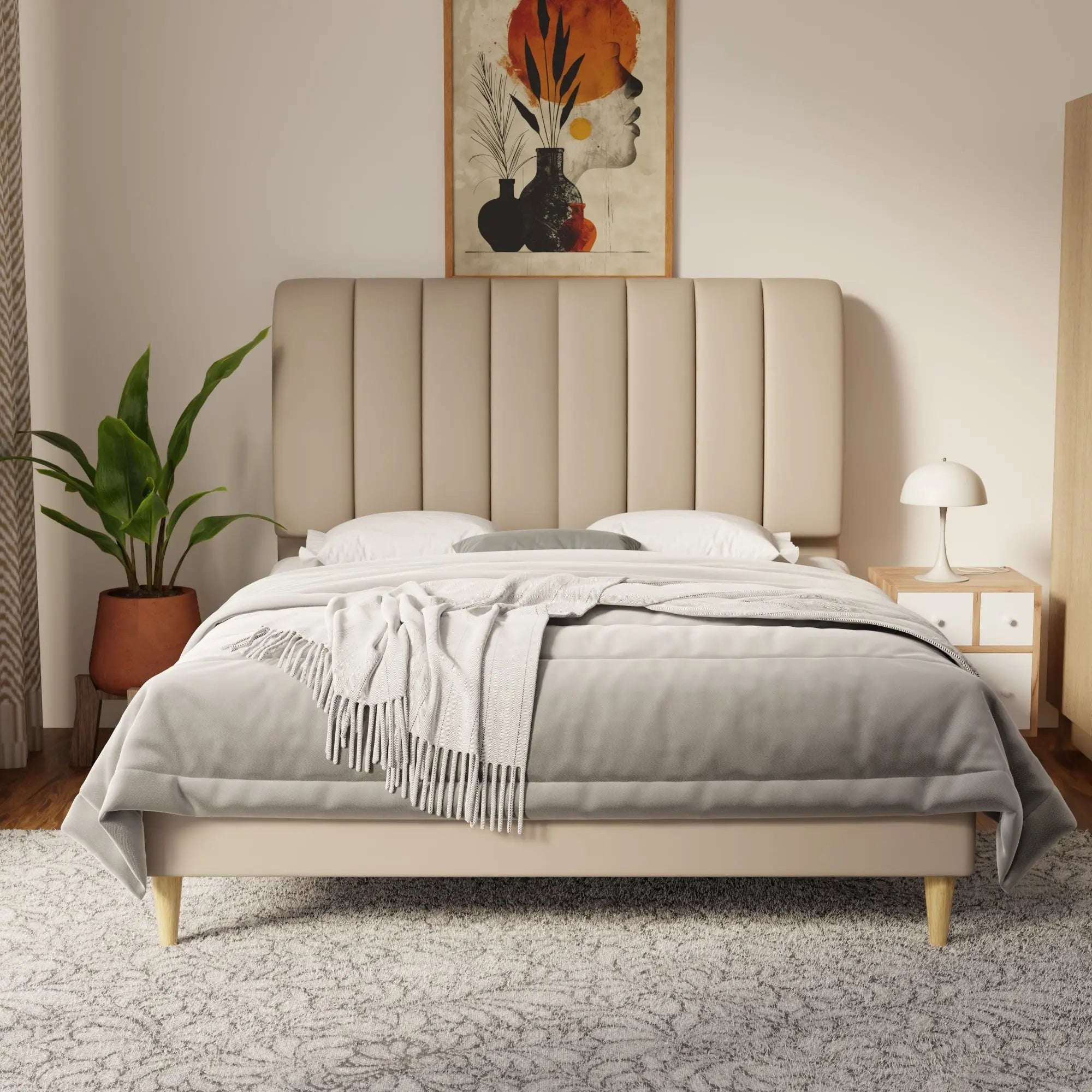 Trevino Faux Leather Bed Frame (Pet Friendly) by Somnuz